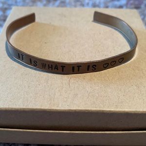 Stamped metal bracelet